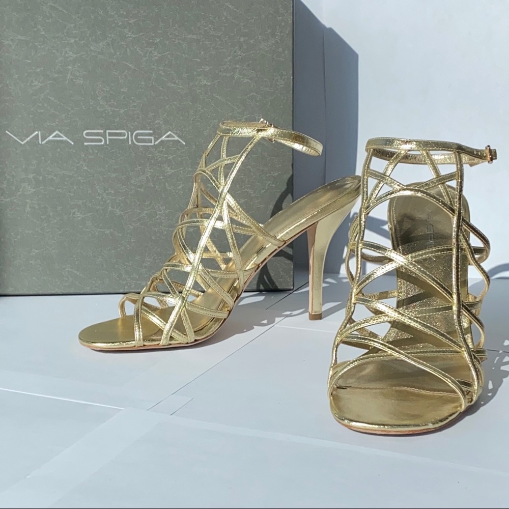 Via Spika heels 6.5 Gold